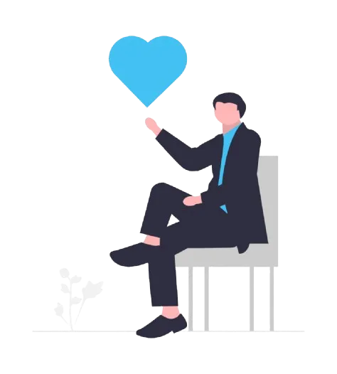 人が座ってる絵